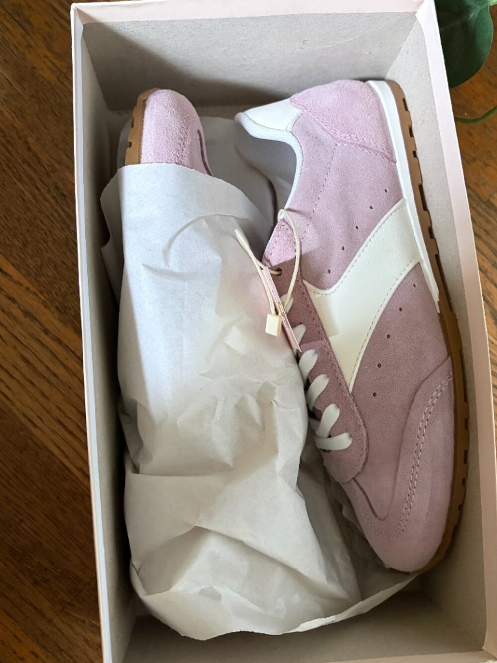 Mila Paoli Suede Sneakers Mauve Size 7.5 NWT - Picture 6 of 6